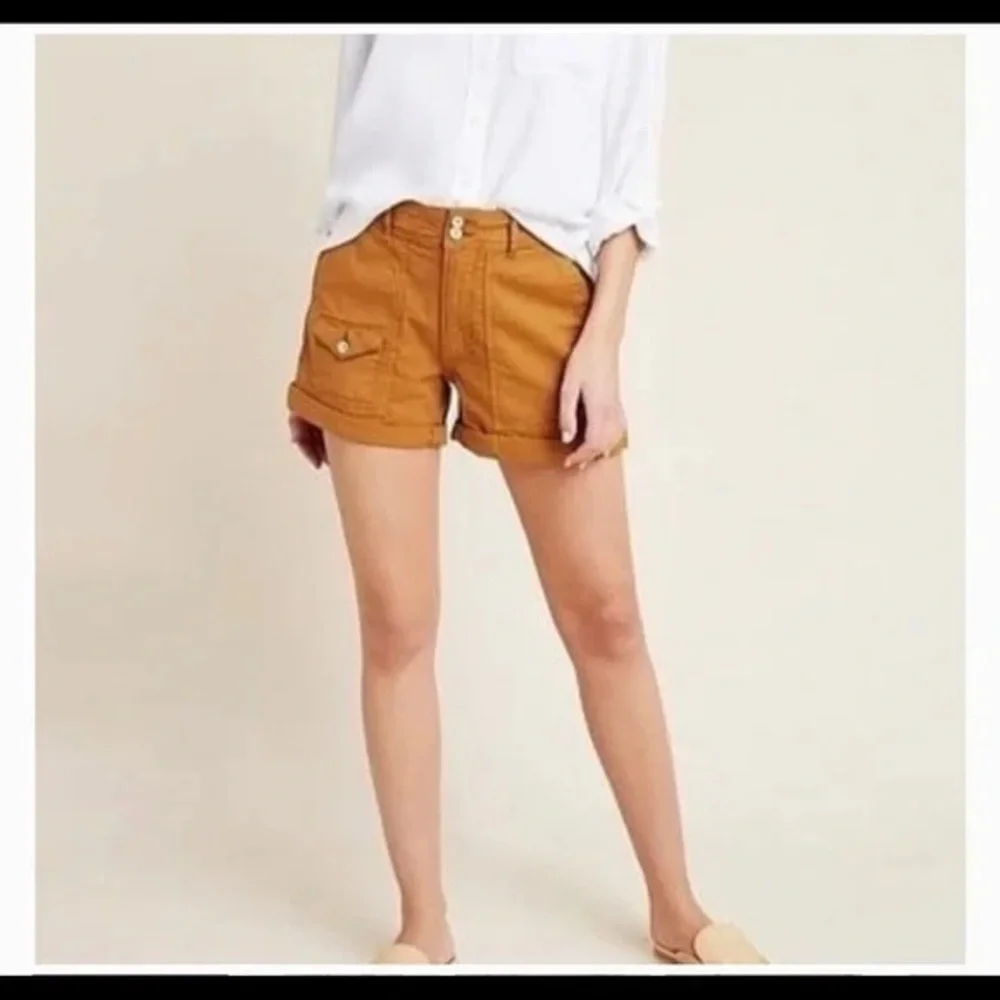 Anthropologie The Wanderer Utility Shorts | Women’s Size 29 | Camel Brown - Picture 3 of 16